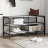 Shoe Bench Grey Sonoma 100x38.5x49 cm Engineered Wood 839046
