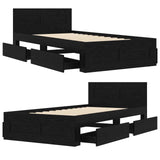 Bed Frame with Headboard Black Oak 80 x 200 cm Engineered Wood 3429683