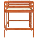 Loft Bed Wax Brown 90 x 190 cm Solid Pine Wood 867838