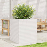 Garden Planter White 60x60x68.5 cm Solid Wood Pine 3282470