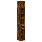 Slim Storage Cabinet Smoked Oak 30x42.5x225 cm Engineered Wood 3281270
