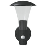 Outdoor Wall Lights with Sensors 2pcs Black Stainless Steel 4006243