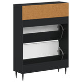Shoe Cabinet ZWOLLE 78 x 24 x 103 cm Engineered Wood Black 896436