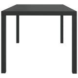 Garden Table Black 150x90x74 cm Aluminium and WPC 42791