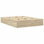 Storage Bed Frame with Drawer Sonoma Oak 236.5 x 140 x 31.5 cm 3335639