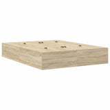 Storage Bed Frame with Drawer Sonoma Oak 140 cm Engineered Wood 3335695