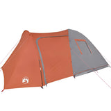 ZNTS Family Tent Dome 6-Person Grey and Orange Waterproof 94355