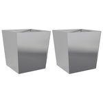 ZNTS Garden Planters 50x50x50 cm 2 pcs Galvanised Steel 851077