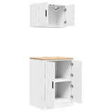 ZNTS Garage Cabinets 2 pcs White Engineered Wood 3328305