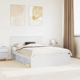 Bed Frame with Headboard White 140 x 200 cm Solid Pine Wood 3410591