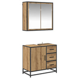 Bathroom Furniture Set 2 pcs Artisan Oak Engineered Wood 3402321
