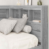Bookcase Bed Grey sonoma 100 x 200 cm Engineered wood 3335718