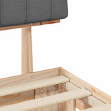 Bed Frame with Upholstered Headboard Light Grey 200 x 200 cm 3398094