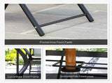 Five-Piece Steel Frame Patio Set - Grey/Black T3398P315962