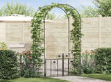 Garden Arch with Lock Black 102 x 50 x 218 cm 42021344