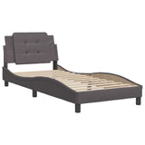 Bed Frame without Mattress "Zadar" Grey 90x200 cm Faux Leather 3208159