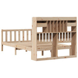 Bookcase Bed without Mattress 135x190 cm Double Solid Wood Pine 3321733