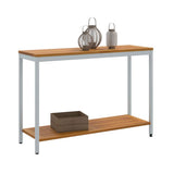 Outdoor Table with Storage Natural and Grey 110 x 35 x 75 cm 4010609