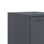 ZNTS Bedside Cabinets 2 pcs Anthracite 36x39x60.5 cm Steel 846451