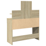 Dressing Table with LED Sonoma Oak 100x40x130 cm 848201