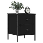 ZNTS Bedside Cabinet Black 40x42x50 cm Engineered Wood 825983