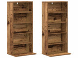 CD Cabinet 2 pcs Old Wood 33 x 23.5 x 97.5 cm Engineered Wood 8012703