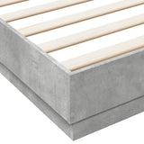 Bed Frame with LED without Mattress Concrete Grey 200x200 cm 3209768