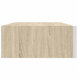 Wall-mounted Drawer Shelf Oak and White 40x23.5x10cm MDF 330249