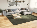 Rug HUARTE Short Pile Soft and Washable Forest Green 240x240 cm 375101