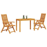 Garden Dining Set 3 pcs Brown Solid Acacia Wood 3375623