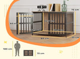 Dog Crate Furniture with Anti-Chew Resistant Mesh, Anti-Escape Single Door, for Medium Dogs, 80 55 T3398P376375