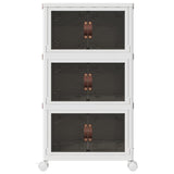 Stackable Storage Box with Wheels 3-Tier 28 L 48.5x29.5x86 cm 4012369