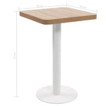 Bistro Table Light Brown 50x50 cm MDF 286426