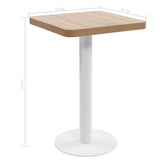 Bistro Table Light Brown 50x50 cm MDF 286426