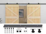Sliding Door 2 pcs 80 x 210 cm Solid Pine Wood 3444873