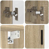 Bathroom Furniture Set 2 pcs Sonoma Oak Engineered wood & Metal 3392935