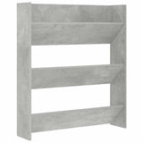 Wall Shoe Cabinet Concrete Grey 80x18x90 cm Engineered Wood 806785