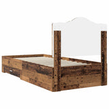 Bed Frame with Headboard Old Wood 100 x 200 cm Engineered Wood 3413646