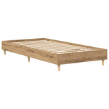 Bed Frame No Mattress Artisan Oak 75x190 cm Small Single Engineered Wood 861101