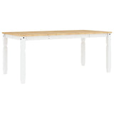 3 Piece Dining Set PANAMA White Solid Wood Pine 3345208