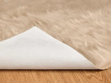 Faux Sheepskin Rug Tafalla Beige 120 x 170 cm Polyester 42021482