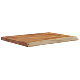 Wall Shelf 50x40x3.8 cm Rectangular Solid Wood Acacia Live Edge 370295