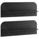 Wall Shelf 2 pcs Black 102 x 13.5 x 37.5 cm Engineered Wood 8014960