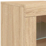 Sideboard with LED Lights Sonoma Oak 60.5x37x67 cm 836618