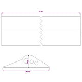 Garage Floor Seal Black 74 x 20 mm 12 m EPDM Rubber 42038276