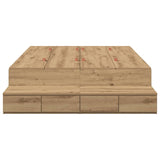 Storage Bed Frame with Drawer Artisan oak 236.5 x 120 x 31.5 cm 3335636