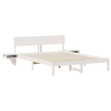 Bed Frame with Headboard White 150 x 200 cm Solid Pine Wood 873443