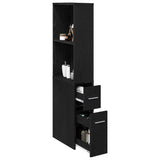 Bathroom Furniture Set Wall-mounted Black Oak 22 x 41 x 135 cm 871653