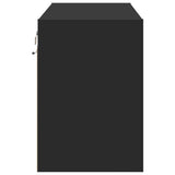 TV Wall Cabinet with LED Lights Black 80x31x45 cm 852286