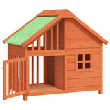 Dog Kennel Brown 96x60.5x87 cm Solid Wood Pine 172267